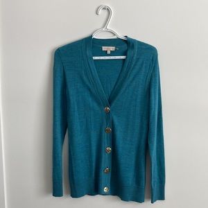 Tory Burch Teal Cardigan